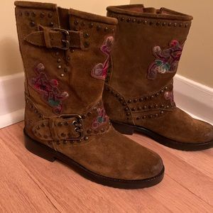 Womens Frye Nat Floral Engineer Boot  size 6M